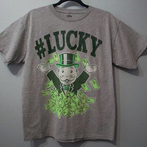 Monopoly #Lucky Gray Tshirt sz KIDS XL